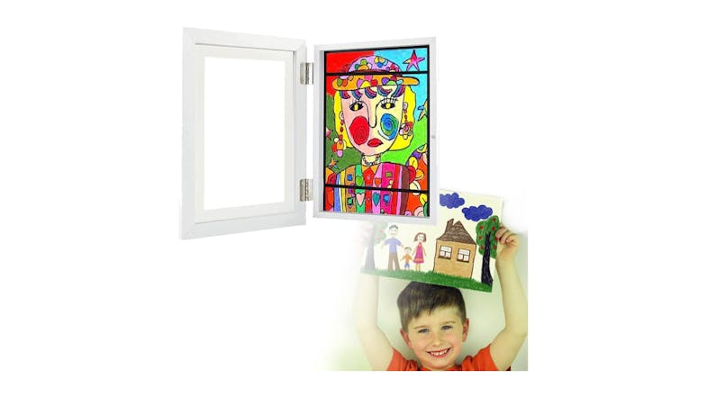 A front view of a children's artwork frame A front view of a children's artwork frame