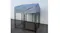 A left-angled view of a dog kennel A left-angled view of a dog kennel