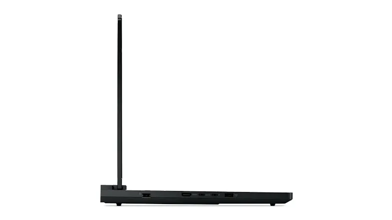 Left side view of the Lenovo laptop with USB and audio ports Left side view of the Lenovo laptop with USB and audio ports