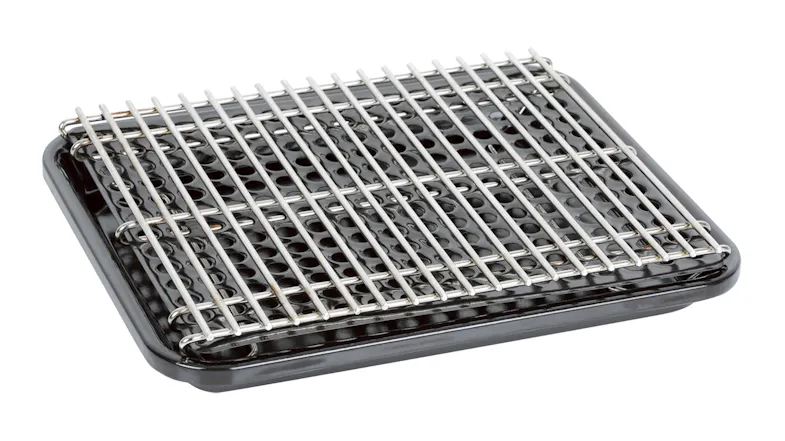 Ziggy BBQ Bake and Roast Pack featuring a roasting tray and a removable stainless steel wire rack on top Ziggy BBQ Bake and Roast Pack featuring a roasting tray and a removable stainless steel wire rack on top