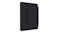 Angled front view of STM Studio Case in black, highlighting the slim tri-fold cover and smooth matte finish Angled front view of STM Studio Case in black, highlighting the slim tri-fold cover and smooth matte finish