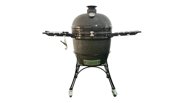 A view of a kamado ceramic bbq grill A view of a kamado ceramic bbq grill