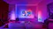 Living room gaming setup with Philips Hue smart lights and immersive colors Living room gaming setup with Philips Hue smart lights and immersive colors