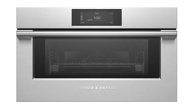 Fisher & Paykel 76cm Built-In Compact Steam Oven in sleek black finish Fisher & Paykel 76cm Built-In Compact Steam Oven in sleek black finish