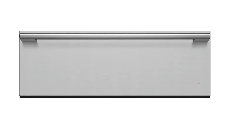 A Fisher & Paykel 76cm Built-In Warming Drawer in a stylish silver glass design A Fisher & Paykel 76cm Built-In Warming Drawer in a stylish silver glass design