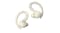 Pair of sport earbuds with ear hooks and water droplets Pair of sport earbuds with ear hooks and water droplets