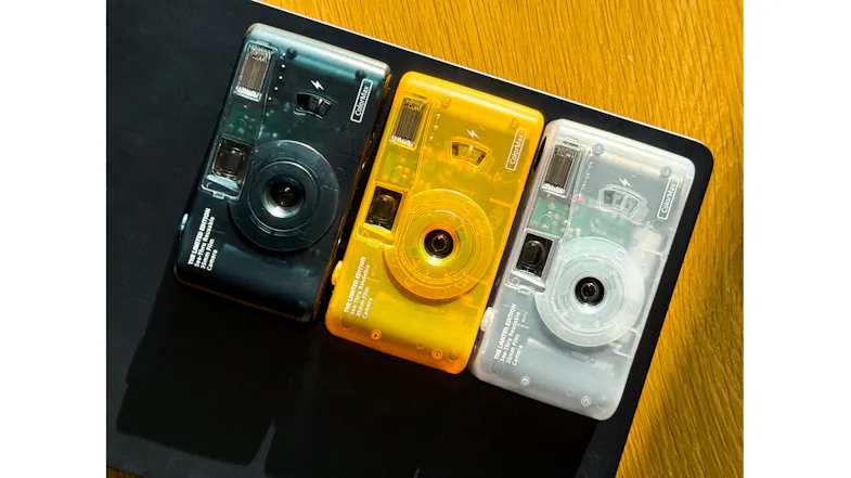 Kodak film cameras with translucent casing Kodak film cameras with translucent casing