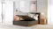 A view of the bed frame showcasing its lifting mechanism A view of the bed frame showcasing its lifting mechanism