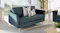 Modern fabric 2.5-seater sofa with light wooden legs and accent pillows Modern fabric 2.5-seater sofa with light wooden legs and accent pillows