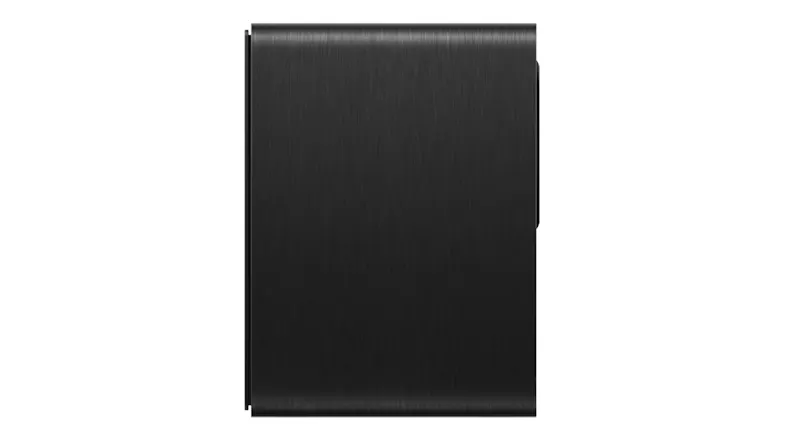 Side view of the subwoofer with a minimalist design Side view of the subwoofer with a minimalist design