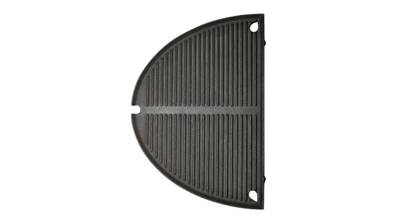 A black, cast iron half hotplate with a flat cooking surface designed for the Ziggy Classic 2 Burner BBQ A black, cast iron half hotplate with a flat cooking surface designed for the Ziggy Classic 2 Burner BBQ