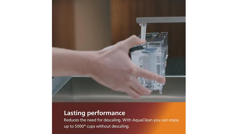 A promotional graphic of the calc and water filter showcasing lasting performance A promotional graphic of the calc and water filter showcasing lasting performance