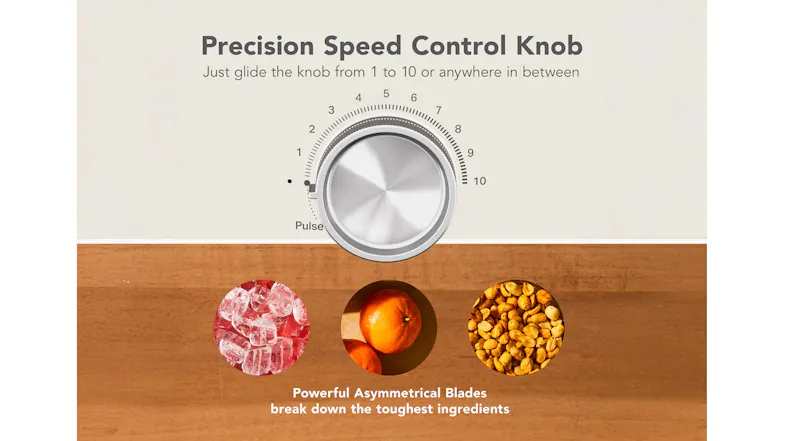 Blender speed control knob with 1–10 settings Blender speed control knob with 1–10 settings