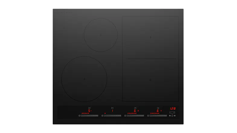 Fisher & Paykel 60cm 4 Zone Low Current Induction Cooktop in a sleek black colour Fisher & Paykel 60cm 4 Zone Low Current Induction Cooktop in a sleek black colour