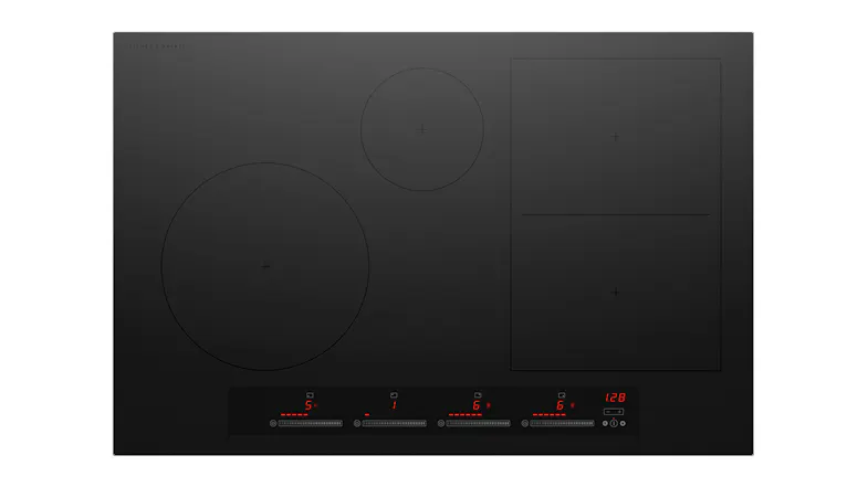 Fisher & Paykel 80cm 4 Zone Induction Cooktop in a sleek black colour Fisher & Paykel 80cm 4 Zone Induction Cooktop in a sleek black colour