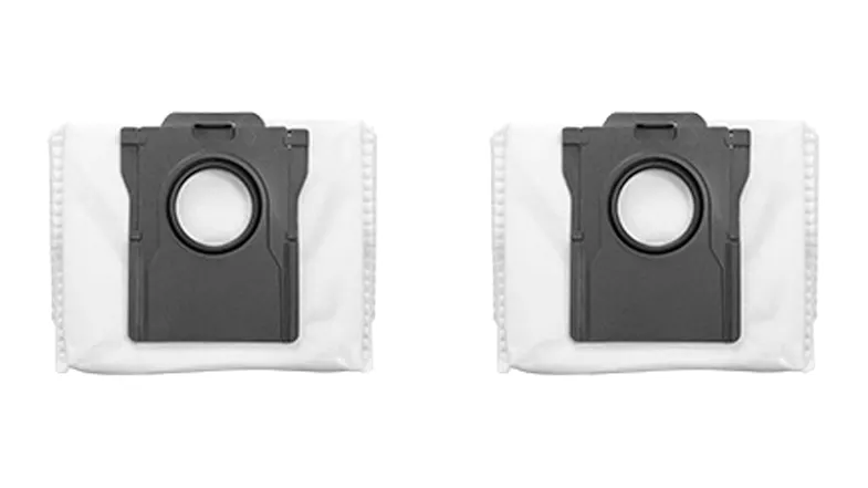 Pair of vacuum dust bags with circular plastic collars Pair of vacuum dust bags with circular plastic collars