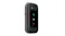 Closed flip phone, front view with external display showing icons for call, message, and battery Closed flip phone, front view with external display showing icons for call, message, and battery