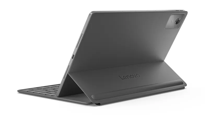 Back of the Lenovo Folio Keyboard with an attached Idea Tab Plus 12.1" Tablet Back of the Lenovo Folio Keyboard with an attached Idea Tab Plus 12.1" Tablet