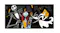 Flat view of Nightmare Before Christmas light-up canvas featuring Jack Skellington, Sally, and Zero Flat view of Nightmare Before Christmas light-up canvas featuring Jack Skellington, Sally, and Zero