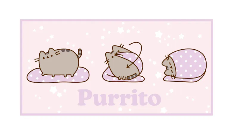 A front-view of a Pusheen light-up canvas A front-view of a Pusheen light-up canvas