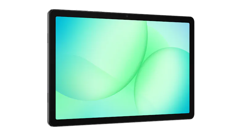 Tablet with green-blue screen and front camera Tablet with green-blue screen and front camera