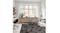 Gray fern rug placed anchors a bright home office and sitting area Gray fern rug placed anchors a bright home office and sitting area