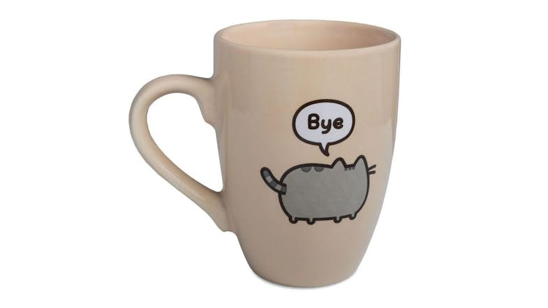 A front view of a Pusheen latte mug A front view of a Pusheen latte mug