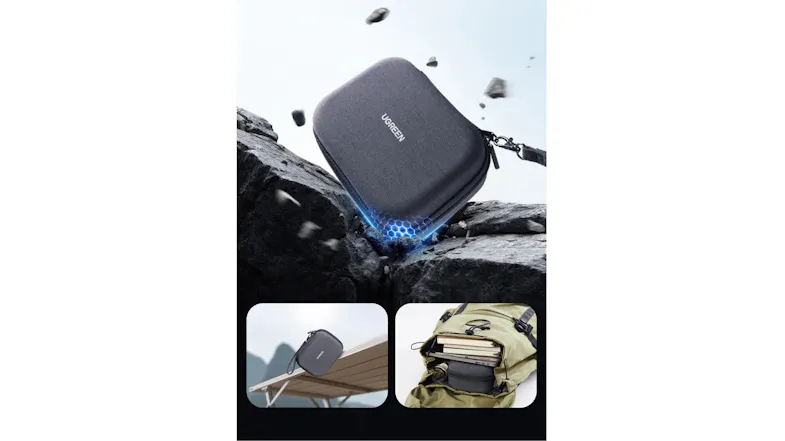 UGREEN case on cracked rock with inset travel and backpack views UGREEN case on cracked rock with inset travel and backpack views