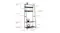A 3-tier clothing rack with its dimensions A 3-tier clothing rack with its dimensions