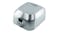 Angled view of the stainless steel MyWashroom hand dryer with the air outlet visible Angled view of the stainless steel MyWashroom hand dryer with the air outlet visible