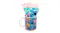 Stitch mug with tropical socks inside and floral accents Stitch mug with tropical socks inside and floral accents