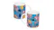 Pair of Stitch mugs with tropical flowers and front/back character views Pair of Stitch mugs with tropical flowers and front/back character views
