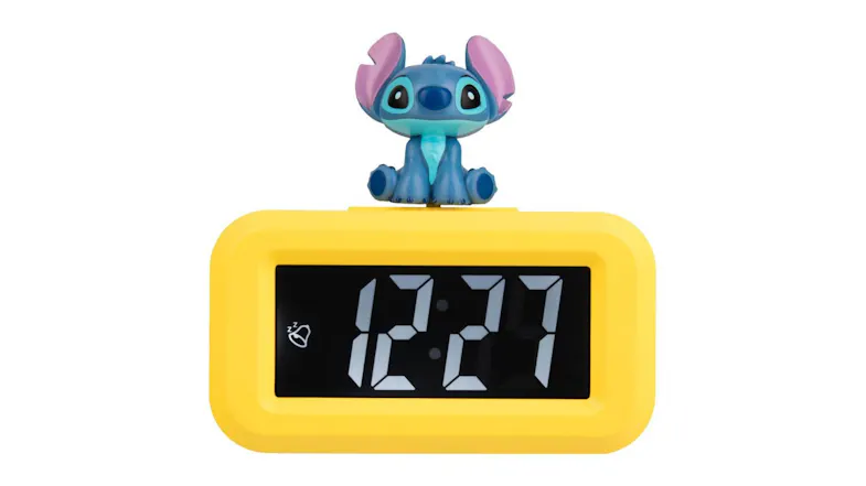 A front view of the Stitch novelty alarm clock A front view of the Stitch novelty alarm clock