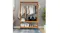 Eco-friendly bamboo wardrobe rack with clothes, storage baskets, and decor in a contemporary home setting Eco-friendly bamboo wardrobe rack with clothes, storage baskets, and decor in a contemporary home setting