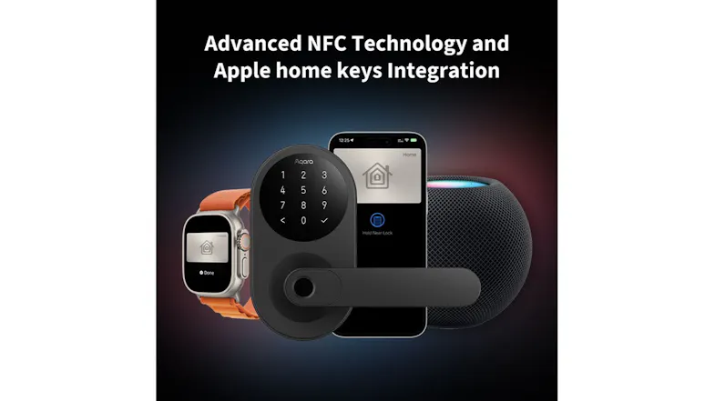 A smart lock installed on doors in rainy and snowy conditions, highlighting enhanced security and long-lasting durability A smart lock installed on doors in rainy and snowy conditions, highlighting enhanced security and long-lasting durability