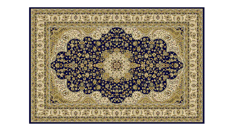 Filigree Rug featuring a Persian-inspired design with an ornate central medallion, and intricate floral motifs Filigree Rug featuring a Persian-inspired design with an ornate central medallion, and intricate floral motifs