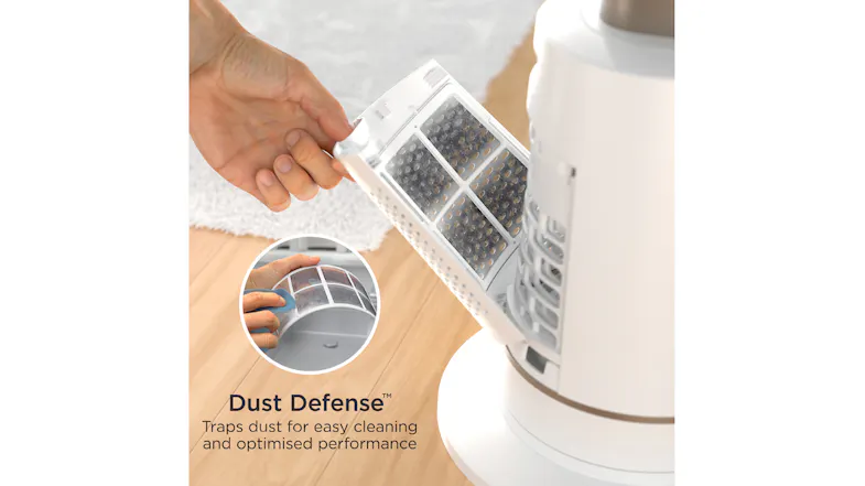 Filter being removed for cleaning, showing trapped dust for optimised performance Filter being removed for cleaning, showing trapped dust for optimised performance