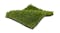 A turf sample with lifted corners and dense green texture A turf sample with lifted corners and dense green texture