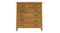 Front view of the Verve 6 Drawer Tallboy in Light Rimu finish, featuring drawers with silver handles Front view of the Verve 6 Drawer Tallboy in Light Rimu finish, featuring drawers with silver handles