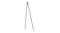 Side view of Verve Free Standing Mirror highlighting its A-frame support structure with a metal chain for stability Side view of Verve Free Standing Mirror highlighting its A-frame support structure with a metal chain for stability