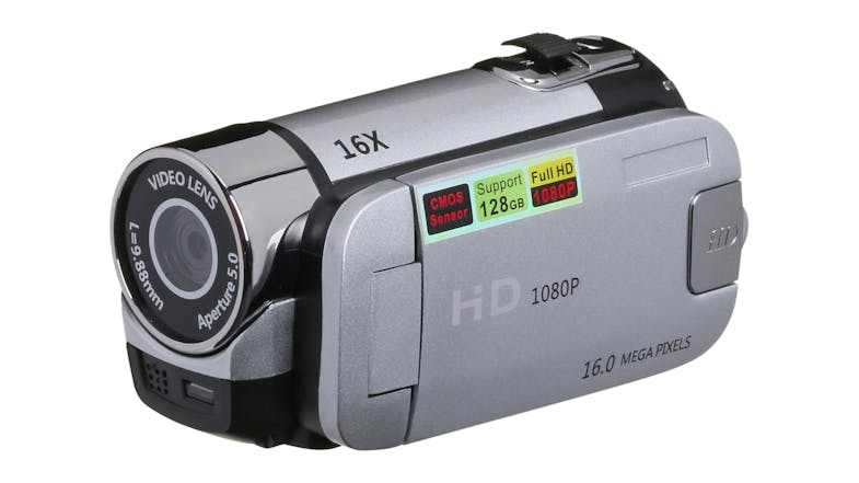 Enkel DV90 1080p Digital Video Camera in sleek silver Enkel DV90 1080p Digital Video Camera in sleek silver