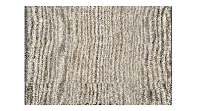 Full-width horizontal view of the Shetland Rug in Sandstone, emphasizing its woven texture Full-width horizontal view of the Shetland Rug in Sandstone, emphasizing its woven texture