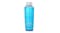Front view of the Lancôme Tonique Douceur toner bottle, a tall, blue transparent container with a silver cap Front view of the Lancôme Tonique Douceur toner bottle, a tall, blue transparent container with a silver cap