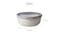 Circular food storage bowl with labelled dimensions Circular food storage bowl with labelled dimensions