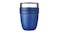 A Vivid Blue Mepal Ellipse Lunch Pot with a matte base and a transparent lid, shown upright A Vivid Blue Mepal Ellipse Lunch Pot with a matte base and a transparent lid, shown upright