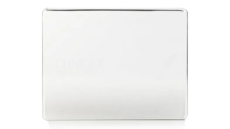 A close-up top view of a blush powder's compact lid A close-up top view of a blush powder's compact lid