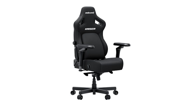 A left-angled view of an AndaSeat Kaiser Pleather Gaming Chair A left-angled view of an AndaSeat Kaiser Pleather Gaming Chair