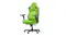 A left view of a cyber green gaming chair with its headrest cushion A left view of a cyber green gaming chair with its headrest cushion