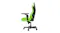 A right-side view of a cyber green gaming chair A right-side view of a cyber green gaming chair