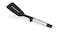 A Joseph Joseph Elevate Slotted Turning Spatula in black silicone with a stainless steel handle A Joseph Joseph Elevate Slotted Turning Spatula in black silicone with a stainless steel handle